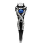 MATK2286 - Two-Tone IP Black (Ion Plating) Stainless Steel Ring with AAA Grade CZ  in Clear