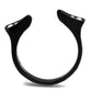 MATK2287 - IP Black(Ion Plating) Stainless Steel Ring with Top Grade Crystal  in Clear