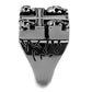 MATK2316 - High polished (no plating) Stainless Steel Ring with Epoxy  in Jet