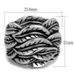 MATK2336 - High polished (no plating) Stainless Steel Ring with Epoxy  in Jet