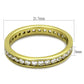 MATK2343G - IP Gold(Ion Plating) Stainless Steel Ring with AAA Grade CZ  in Clear