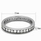 MATK2343 - High polished (no plating) Stainless Steel Ring with AAA Grade CZ  in Clear