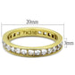 MATK2344G - IP Gold(Ion Plating) Stainless Steel Ring with AAA Grade CZ  in Clear
