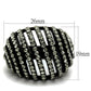 MATK2345 - IP Black(Ion Plating) Stainless Steel Ring with Top Grade Crystal  in Black Diamond