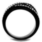 MATK2357 - IP Black(Ion Plating) Stainless Steel Ring with Top Grade Crystal  in Montana
