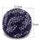 MATK2358 - IP Black(Ion Plating) Stainless Steel Ring with Top Grade Crystal  in Tanzanite