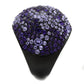 MATK2358 - IP Black(Ion Plating) Stainless Steel Ring with Top Grade Crystal  in Tanzanite