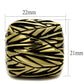 MATK2370 - Two-Tone IP Gold (Ion Plating) Stainless Steel Ring with Epoxy  in Jet