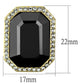 MATK2378 - IP Gold(Ion Plating) Stainless Steel Earrings with Top Grade Crystal  in Hematite