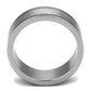 MATK2389 - High polished (no plating) Stainless Steel Ring with Epoxy  in Jet