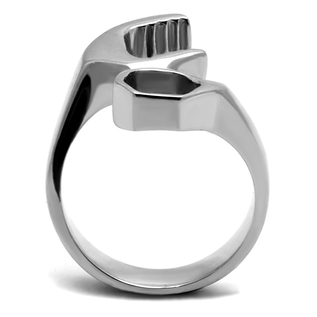 MATK2396 - High polished (no plating) Stainless Steel Ring with No Stone
