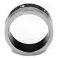 MATK2397 - Two-Tone IP Black (Ion Plating) Stainless Steel Ring with No Stone