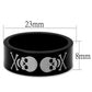 MATK2400 - Two-Tone IP Black Stainless Steel Ring with No Stone