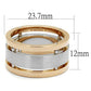 MATK2402 - Two-Tone IP Rose Gold Stainless Steel Ring with No Stone