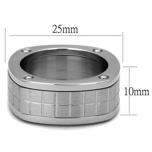 MATK2405 - High polished (no plating) Stainless Steel Ring with No Stone