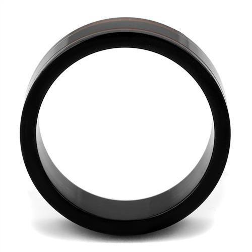 MATK2407 - IP Black(Ion Plating) Stainless Steel Ring with Epoxy  in Siam