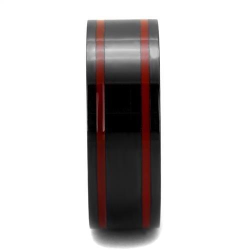 MATK2407 - IP Black(Ion Plating) Stainless Steel Ring with Epoxy  in Siam