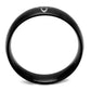 MATK2408 - Two-Tone IP Black Stainless Steel Ring with No Stone