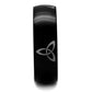 MATK2408 - Two-Tone IP Black Stainless Steel Ring with No Stone
