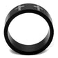 MATK2410 - Two-Tone IP Black (Ion Plating) Stainless Steel Ring with No Stone