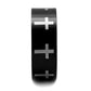 MATK2410 - Two-Tone IP Black (Ion Plating) Stainless Steel Ring with No Stone