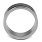MATK2411 - High polished (no plating) Stainless Steel Ring with Epoxy  in Jet