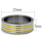 MATK2413 - Two-Tone IP Gold (Ion Plating) Stainless Steel Ring with No Stone