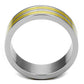MATK2413 - Two-Tone IP Gold (Ion Plating) Stainless Steel Ring with No Stone