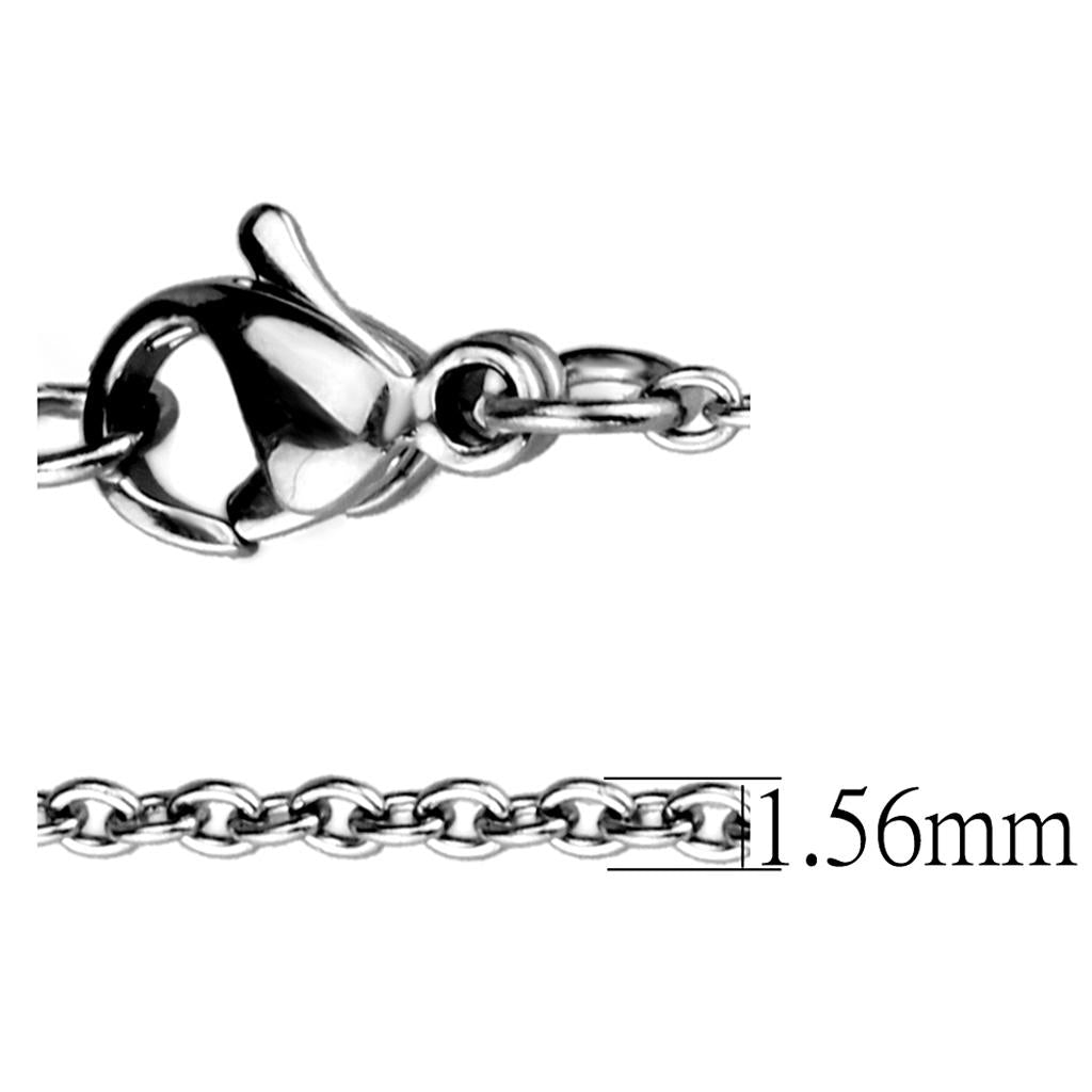 MATK2422 - High polished (no plating) Stainless Steel Chain with No Stone