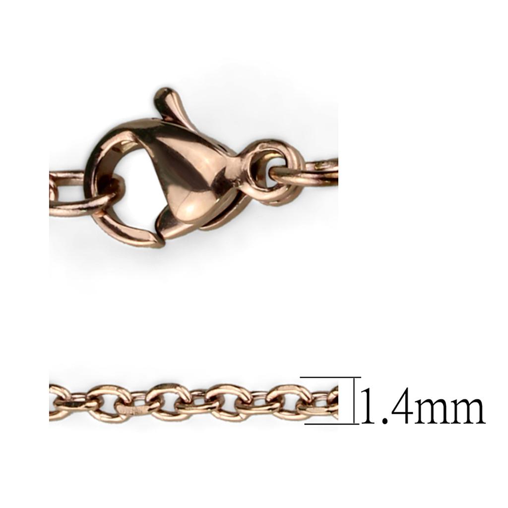 MATK2423R - IP Rose Gold(Ion Plating) Stainless Steel Chain with No Stone