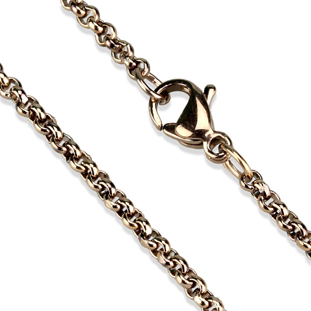 MATK2425R - IP Rose Gold(Ion Plating) Stainless Steel Chain with No Stone