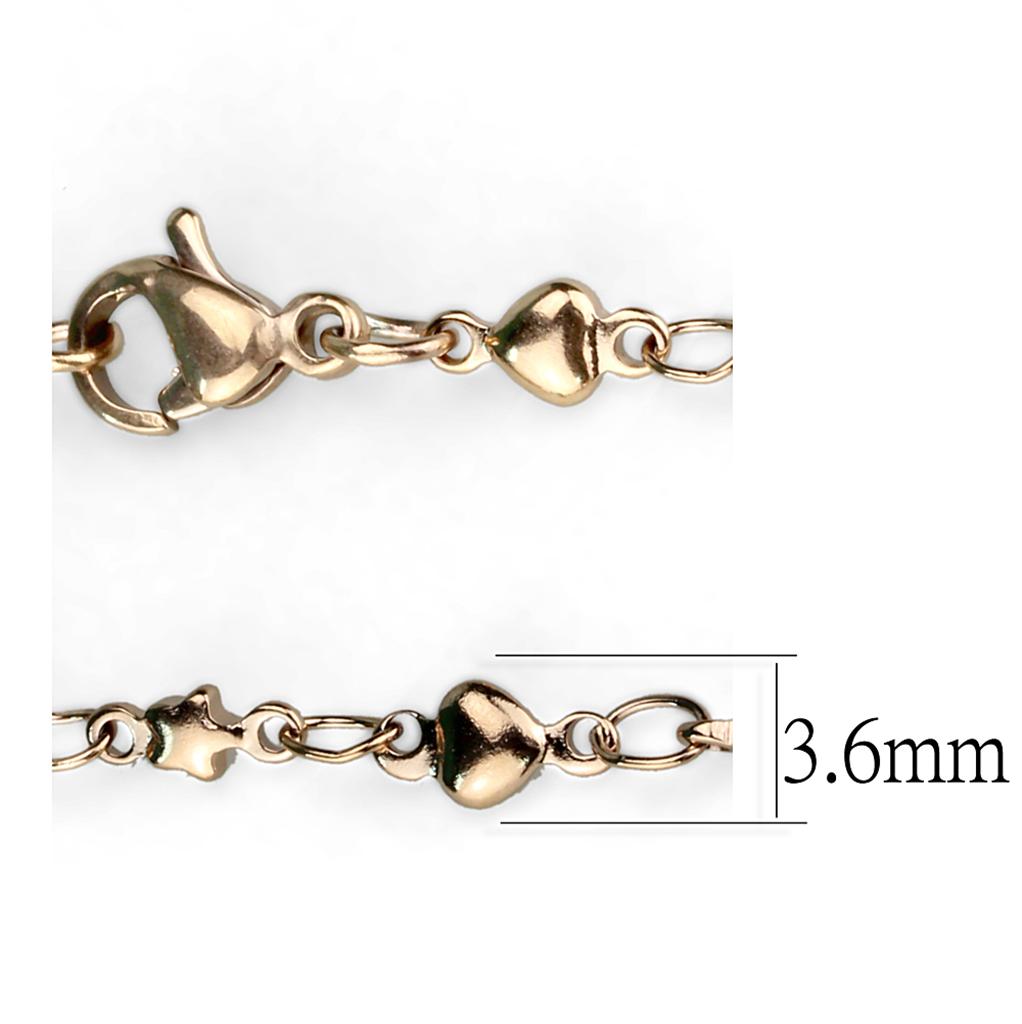 MATK2427R - IP Rose Gold(Ion Plating) Stainless Steel Chain with No Stone