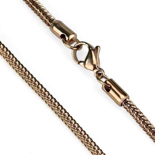MATK2430R - IP Rose Gold(Ion Plating) Stainless Steel Chain with No Stone