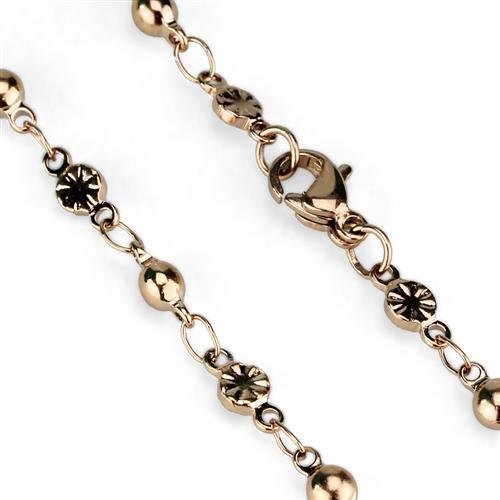MATK2432R - IP Rose Gold(Ion Plating) Stainless Steel Chain with No Stone