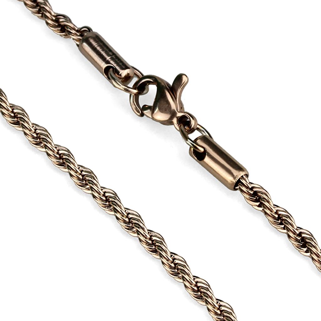 MATK2433R - IP Rose Gold(Ion Plating) Stainless Steel Chain with No Stone