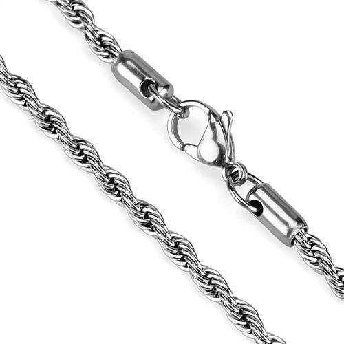 MATK2434 - High polished (no plating) Stainless Steel Chain with No Stone