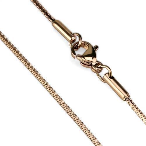 MATK2435R - IP Rose Gold(Ion Plating) Stainless Steel Chain with No Stone