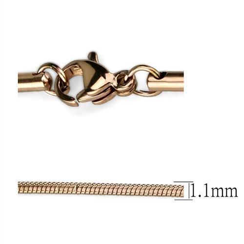 MATK2435R - IP Rose Gold(Ion Plating) Stainless Steel Chain with No Stone