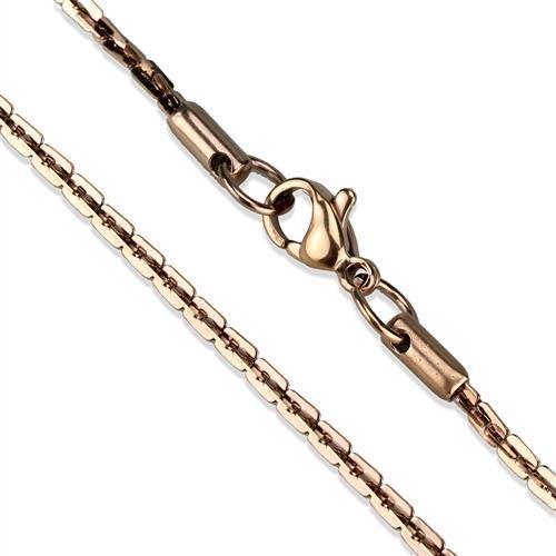 MATK2440R - IP Rose Gold(Ion Plating) Stainless Steel Chain with No Stone