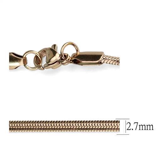 MATK2441R - IP Rose Gold(Ion Plating) Stainless Steel Chain with No Stone