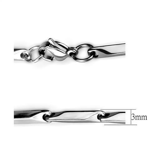 MATK2442 - High polished (no plating) Stainless Steel Chain with No Stone