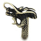 MATK2444 - IP Antique Copper Stainless Steel Ring with Epoxy  in Jet