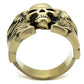 MATK2445 - IP Antique Copper Stainless Steel Ring with Epoxy  in Jet
