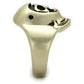 MATK2447 - IP Antique Copper Stainless Steel Ring with Epoxy  in Jet