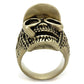 MATK2449 - IP Antique Copper Stainless Steel Ring with Epoxy  in Jet