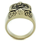 MATK2457 - IP Antique Copper Stainless Steel Ring with Epoxy  in Jet