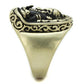 MATK2457 - IP Antique Copper Stainless Steel Ring with Epoxy  in Jet