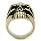 MATK2463 - IP Antique Copper Stainless Steel Ring with Epoxy  in Jet