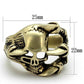 MATK2464 - IP Antique Copper Stainless Steel Ring with Epoxy  in Jet