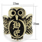 MATK2465 - IP Antique Copper Stainless Steel Ring with Epoxy  in Jet